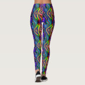 DISCO CLUB NEON LIGHTT ARTIJ mozaïekgolven Leggings (Achterkant)