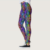 DISCO CLUB NEON LIGHTT ARTIJ mozaïekgolven Leggings (Links)