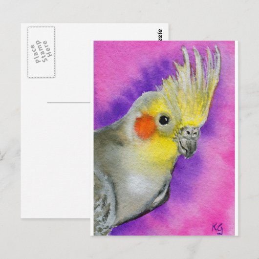 Disco Cockatiel Briefkaart (Voorkant / Achterkant)