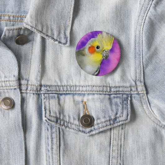 Disco Cockatiel Ronde Button 5,7 Cm (In situ)
