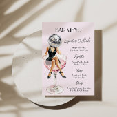 Disco Cocktail Girl Bar Menu Aangepast