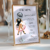 Disco Cocktail Girl Bar Menu Aangepast