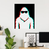 Disco Cool Glitchfoot RGB Poster (Thuiskantoor)