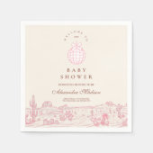 Disco Cowgirl-Baby shower Servet (Voorkant)