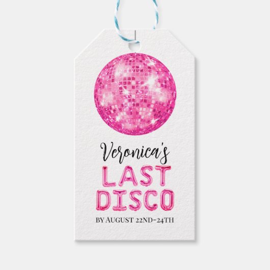 Disco Cowgirl Bachelorette Dank je Labels Cadeaulabel (Voorkant)