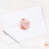 Disco Cowgirl Bachelorette Feestje Ronde Sticker (Envelop)