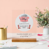 Disco Cowgirl Bachelorette Hangover Kit Station Acryl Bord (Huwelijk)