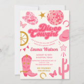 Disco Cowgirl Bachelorette Party Kaart (Voorkant)