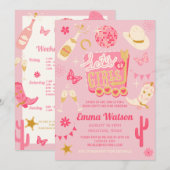 Disco Cowgirl Bachelorette Party Kaart (Voorkant / Achterkant)