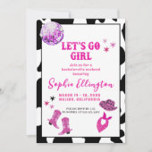 Disco Cowgirl Bachelorette Party Kaart (Voorkant)