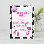 Disco Cowgirl Bachelorette Party Kaart (Staand voorkant)