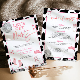 Disco Cowgirl Bachelorette Party, laten we Nashty  Kaart