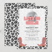 Disco Cowgirl Bachelorette Party Let's Go Meisjes Kaart (Voorkant / Achterkant)