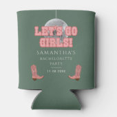 Disco Cowgirl Bachelorette Party Retro Blikjeskoeler (Achterkant)