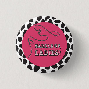 Disco Cowgirl Bachelorette Party Ronde Button 3,2 Cm