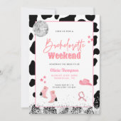 Disco Cowgirl Bachelorette Party | Ruimtevaartwage Kaart (Voorkant)