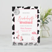 Disco Cowgirl Bachelorette Party | Ruimtevaartwage Kaart (Staand voorkant)