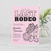 Disco Cowgirl Bachelorette Party Weekendprogramma Kaart (Staand voorkant)