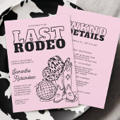 Disco Cowgirl Bachelorette Party Weekendprogramma Kaart