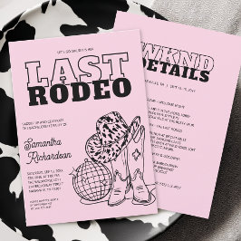 Disco Cowgirl Bachelorette Party Weekendprogramma Kaart