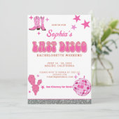 Disco Cowgirl Bachelorette uitnodiging (Staand voorkant)