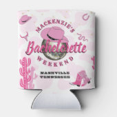 Disco Cowgirl Bachelorette Weekend Feest Blikjeskoeler (Achterkant)