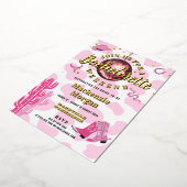 Disco Cowgirl Bachelorette Weekend Feest Folie Uitnodiging (Gedraaid)