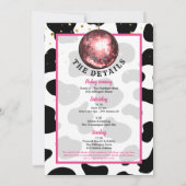 Disco Cowgirl Bachelorette Weekend Feest Kaart (Achterkant)