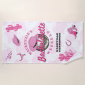 Disco Cowgirl Bachelorette Weekend Feestje Strandlaken (Voorkant)