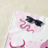 Disco Cowgirl Bachelorette Weekend Feestje Strandlaken (In situ)