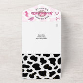 Disco Cowgirl Bachelorette Weekend Party All In One Uitnodiging (Buitenkant)