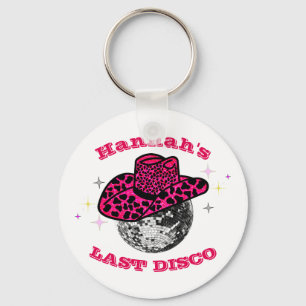 Disco Cowgirl cadeautje voor schattige en roze Bac Sleutelhanger