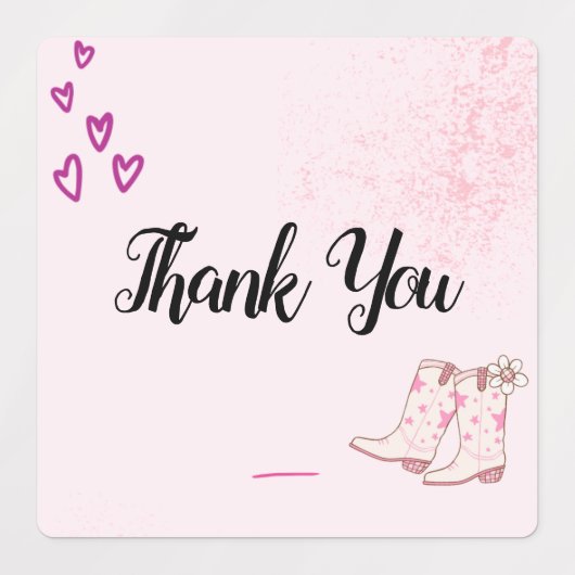 Disco Cowgirl Dank je wel Labels (Design 2)