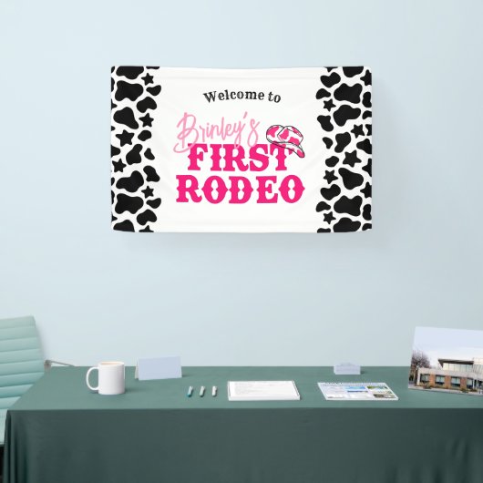 Disco Cowgirl Eerste Rodeo Spandoek (Beurs)