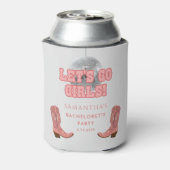 Disco Cowgirl Laat Ons Meisjes Los Uitgaansfeest v Blikjeskoeler (Blikje Achterkant)