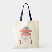 Disco Cowgirl Laat Ons Meisjes Meisjes Bruiloftsfe Tote Bag (Voorkant)