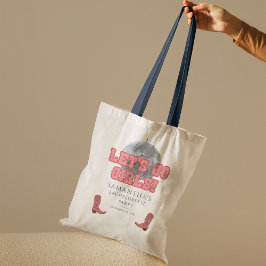 Disco Cowgirl Laten we gaan Meisjes Afscheidsparti Tote Bag