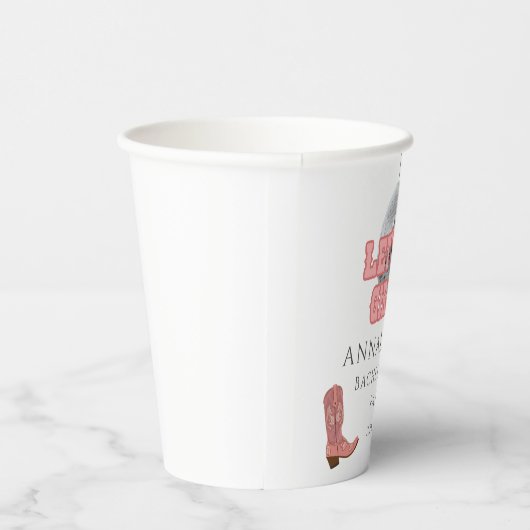 Disco Cowgirl Laten we meiden gaan Bachelorette-fe Papieren Bekers (Rechts)