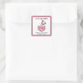 Disco Cowgirl Let's Go Meisjes Bachelorette Party Vierkante Sticker (Tas)