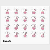 Disco Cowgirl Let's Go Meisjes Ronde Sticker (Vel)