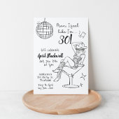 Disco, Cowgirl, Martini, Disco ball Birthday  Kaart