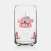 Disco Cowgirl Meisjes Weekend Bachelorette Party Blikvorm Glas (Achterkant)