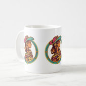 Disco Cowgirl Mug – Retro Western Autumn Vibes Koffiemok (Voorkant links)
