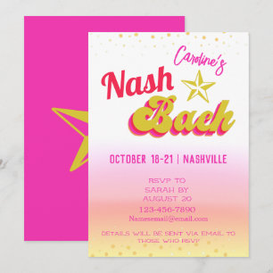 Disco Cowgirl Nash Bash Bachelorette Kaart