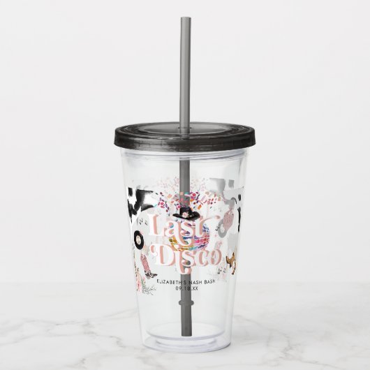 Disco Cowgirl Nashville Pink Rodeo | Bachelorette Acryl Drinkbeker (Voorkant)