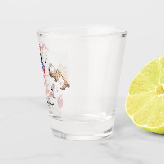 Disco Cowgirl Nashville Pink Rodeo | Bachelorette Shot Glas (Rechts)