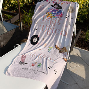 Disco Cowgirl Nashville Pink Rodeo Bachelorette Strandlaken