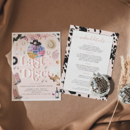 Disco Cowgirl Nashville Roze Rodeo | Bachelorette Kaart