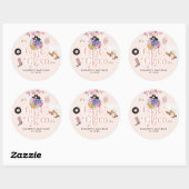 Disco Cowgirl Nashville Roze Rodeo | Bachelorette Ronde Sticker (Vel)