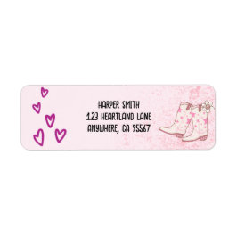 Disco Cowgirl Retouradreslabel Etiket